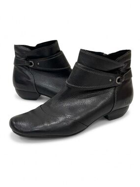 Taos Black Addition Leather Ankle Boot Size 9.5